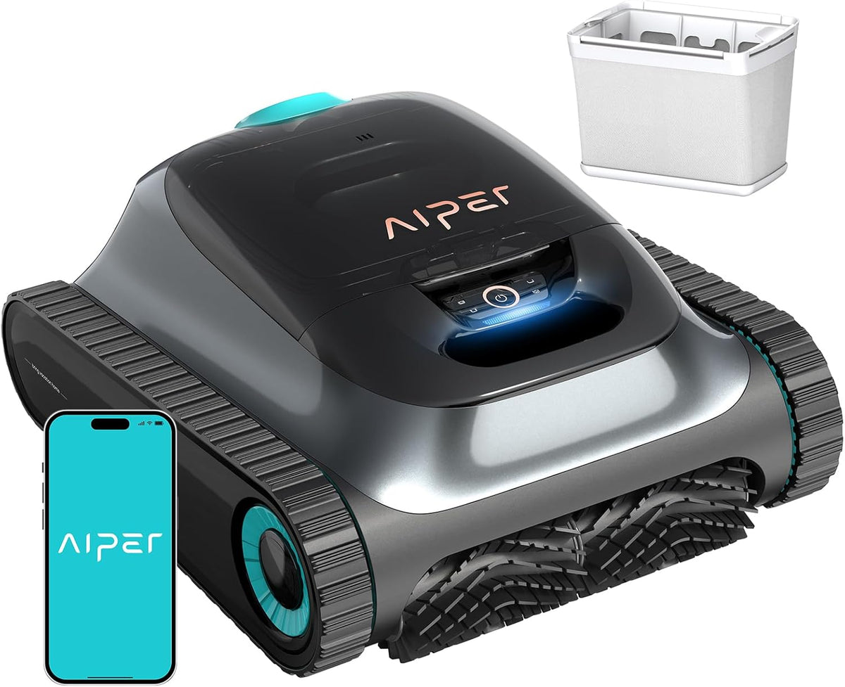 (2026 Upgrade) Aiper Scuba S1 Robotic Pool Cleaner, Weekly Custom Cleaning Plan, 270 Min Runtime, Over-the-Waterline Scrubbing, Smarter Navigation with 11 High-Precision Sensors, App Support