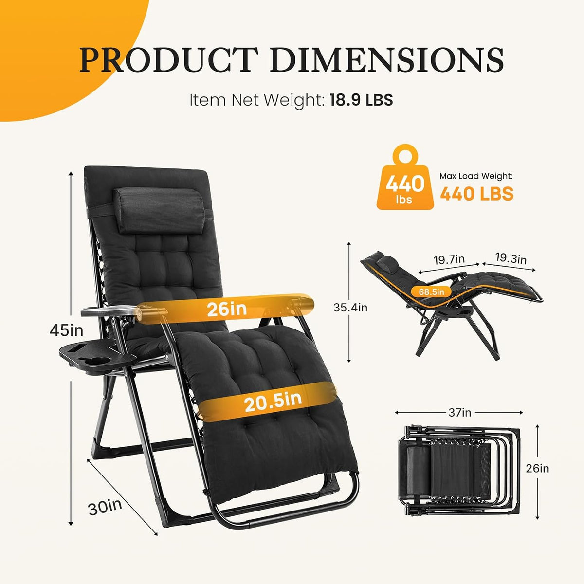 Luxury Zero Gravity Outdoor Recliner