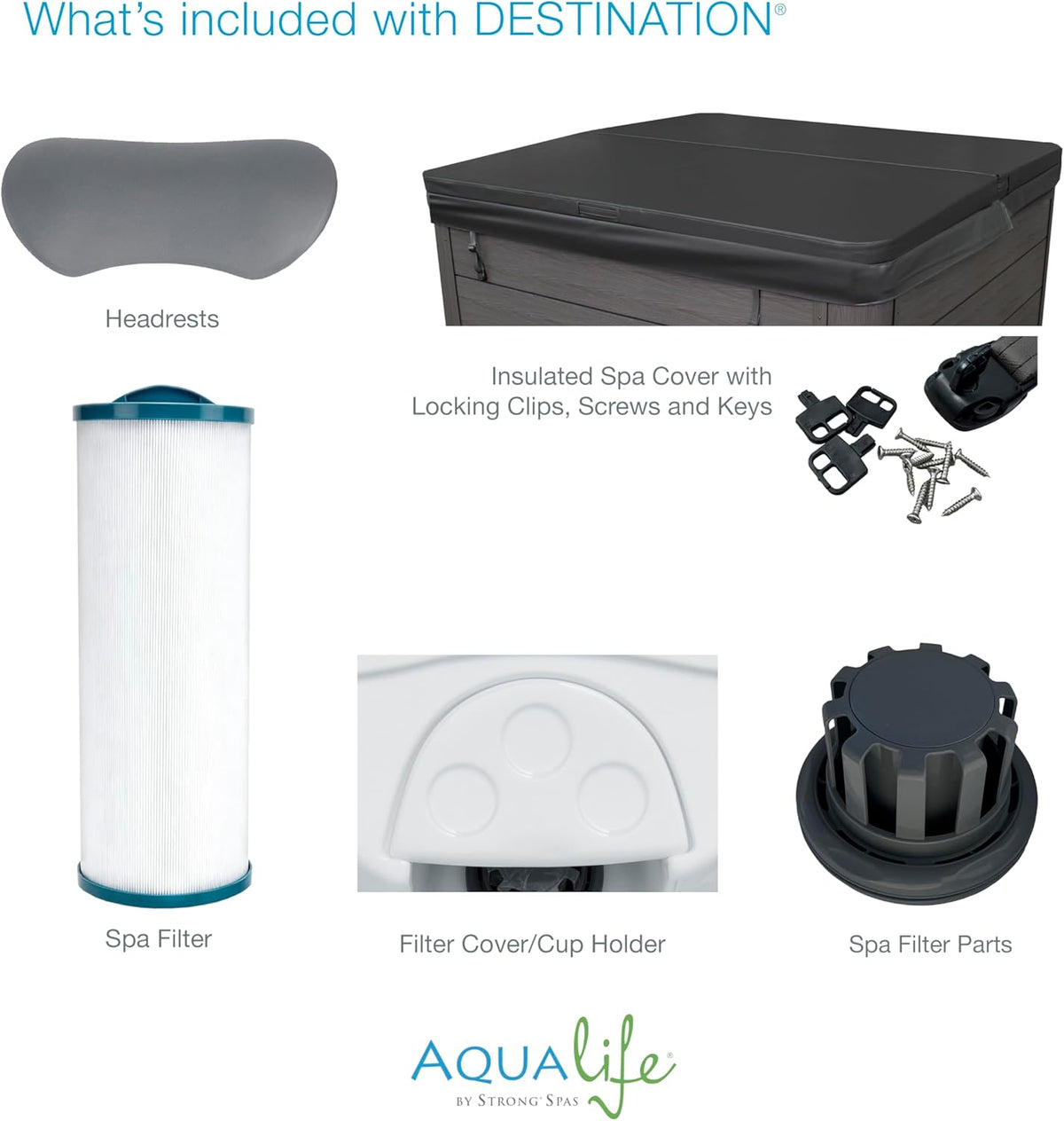 AquaLife™ Smart 59-Jet Hot Tub (Ambient lighting & Bluetooth Stereo System)
