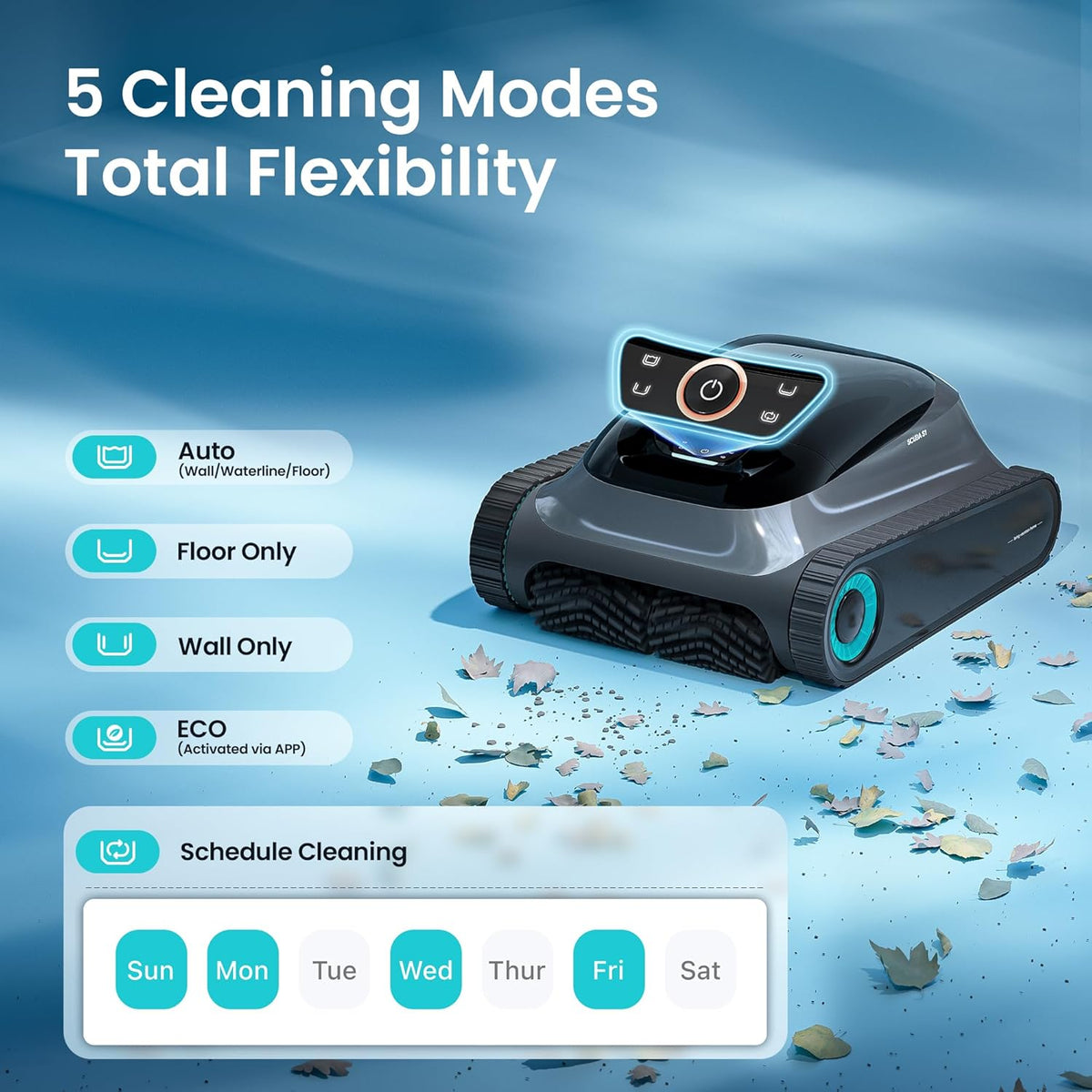 (2026 Upgrade) Aiper Scuba S1 Robotic Pool Cleaner, Weekly Custom Cleaning Plan, 270 Min Runtime, Over-the-Waterline Scrubbing, Smarter Navigation with 11 High-Precision Sensors, App Support