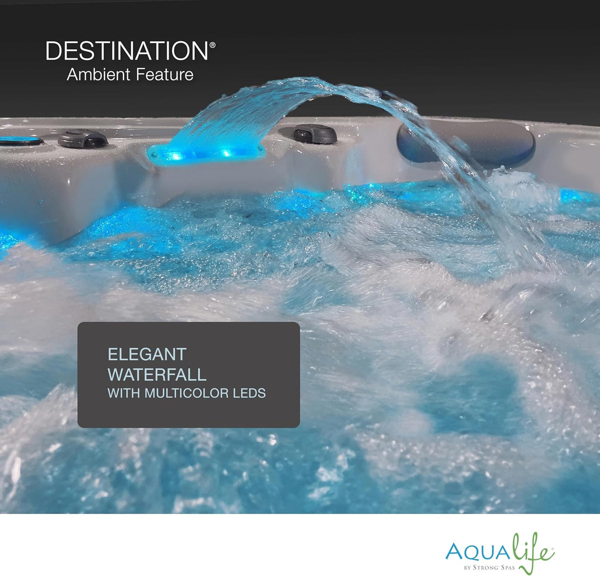 AquaLife™ Smart 59-Jet Hot Tub (Ambient lighting & Bluetooth Stereo System)