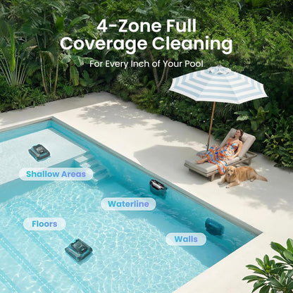 (2026 Upgrade) Aiper Scuba S1 Robotic Pool Cleaner, Weekly Custom Cleaning Plan, 270 Min Runtime, Over-the-Waterline Scrubbing, Smarter Navigation with 11 High-Precision Sensors, App Support