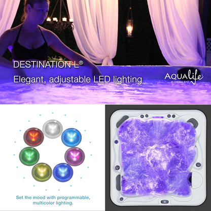 AquaLife™ Smart 59-Jet Hot Tub (Ambient lighting & Bluetooth Stereo System)