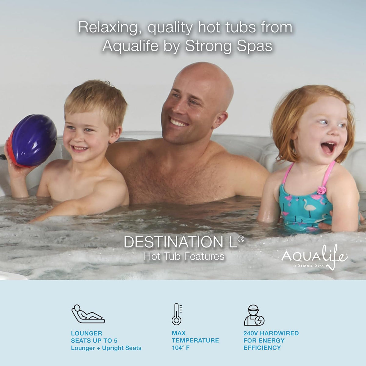 AquaLife™ Smart 59-Jet Hot Tub (Ambient lighting & Bluetooth Stereo System)