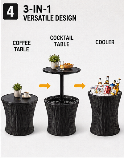 Voltara™  3-1 Cooler Bar Table