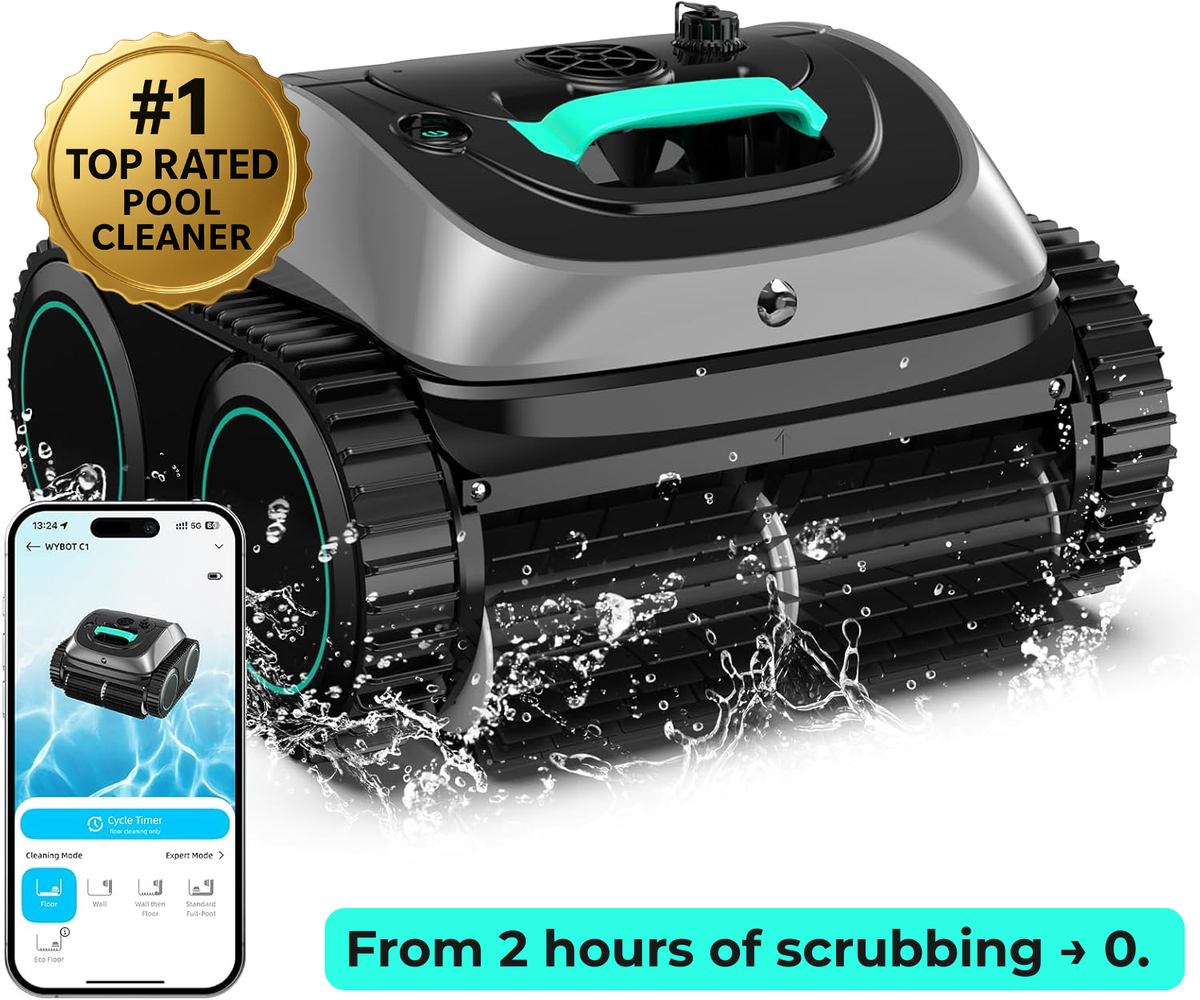 WYBOT C1 Cordless Robotic Pool Vacuum for Inground Pools