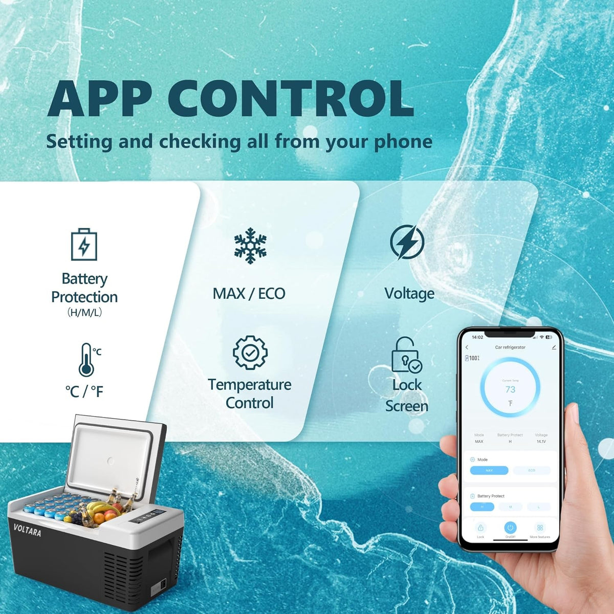 Voltara™ Smart Portable Refrigerator K1 Pro